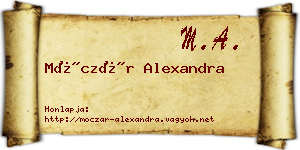 Móczár Alexandra névjegykártya